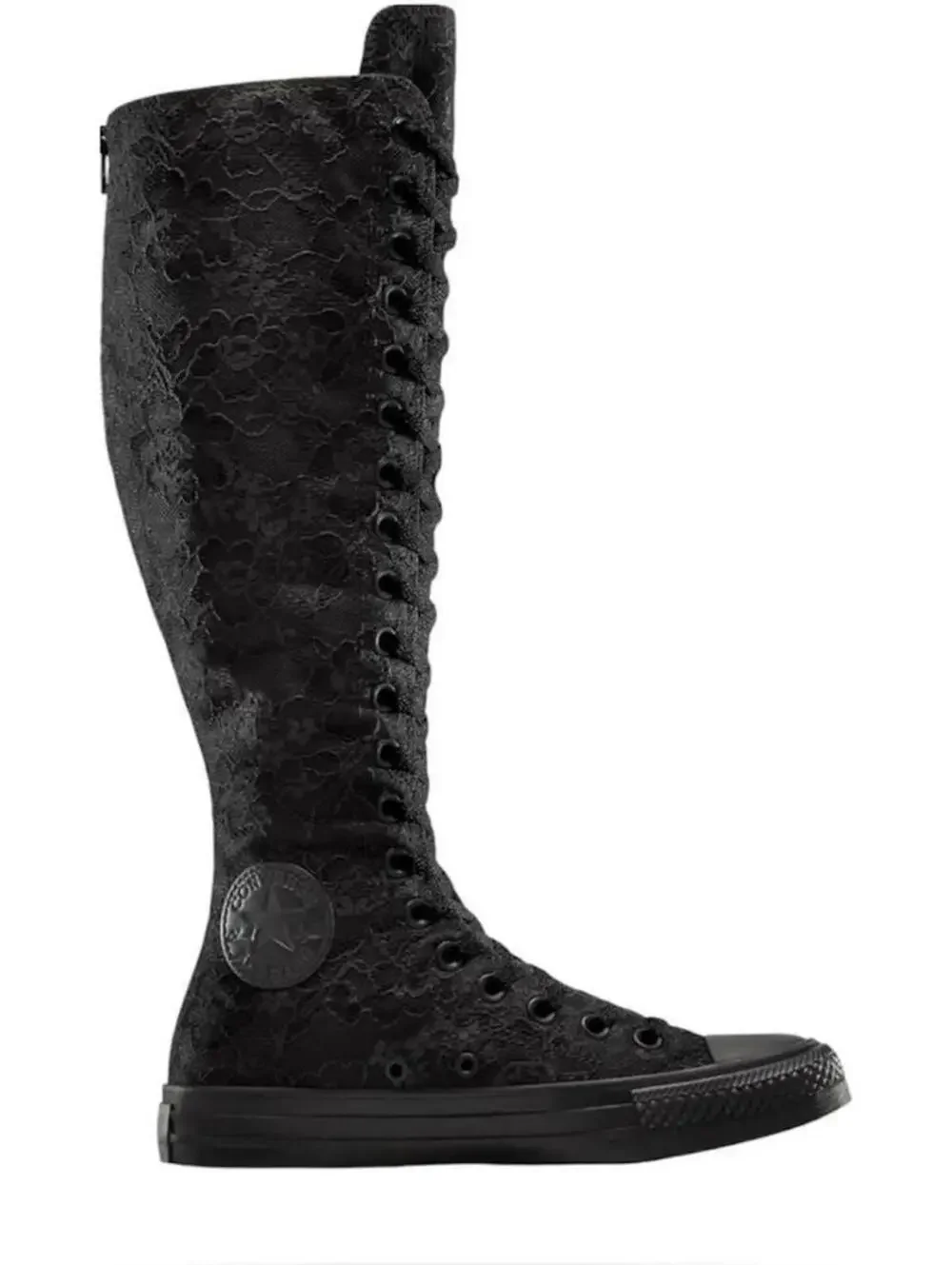 Converse Chuck Taylor All Star XX Hi Black Lace Knee High Boots sizes 6